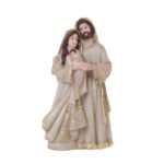 Imagem Sagrada Família Barroca em Resina 14 cm