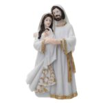 Imagem Sagrada Família em Resina - Branca 14cm