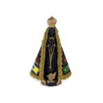 IMAGEM DE GESSO NOSSA SENHORA APARECIDA COM MANTO  20CM