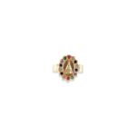 ANEL DOURADO NOSSA SENHORA APARECIDA COM STRASS