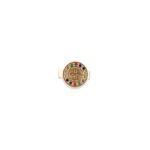 ANEL DOURADO MEDALHA SÃO BENTO COM STRASS