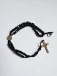 Pulseira terço cristal Preto p