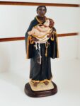 Imagem São Benedito 20cm - gesso - pintada a óleo
