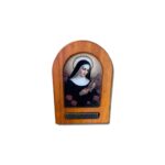 ADORNO DE MESA MADEIRA RESINADA SANTA RITA 11CM